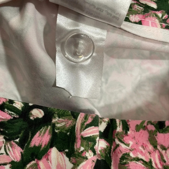 NWOT H&M Ankle Length Pink Green Floral Dress Pant 4 - Picture 16 of 16